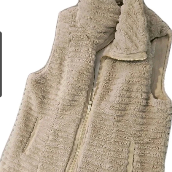 Calvin Klein Puffer Vest Women M Ivory Y2k Boho Vtg Cottagecore Barbie Retro - Picture 1 of 12